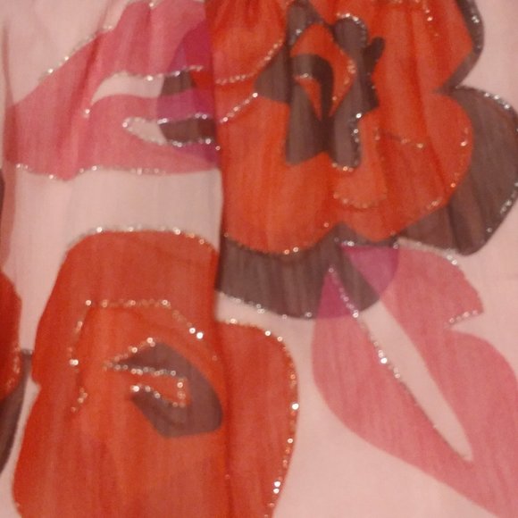 NWT Girls Floral Velvet Trim Top 3T - Picture 4 of 4